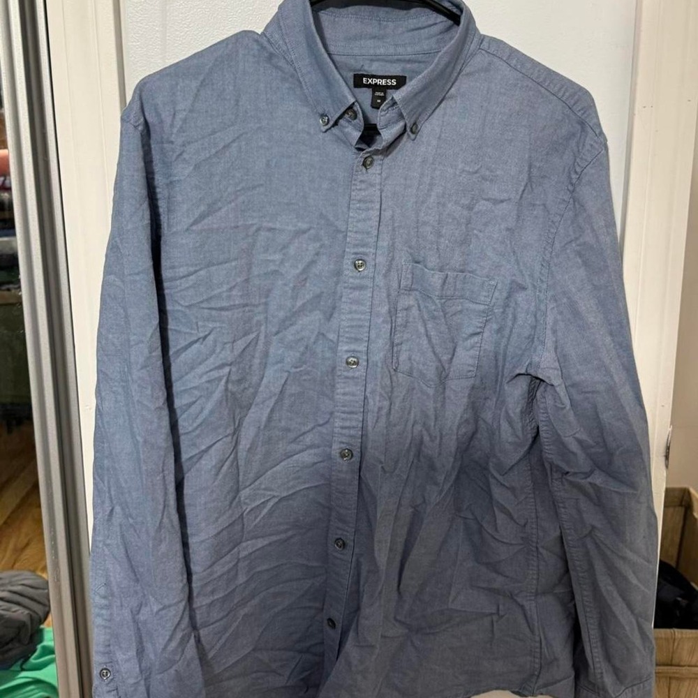 Blue Express button-up shirt